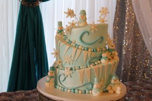Snowman Winter Birthday Cake